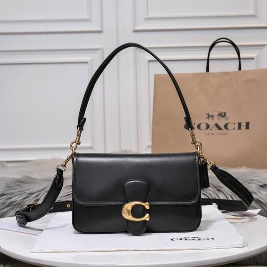 Borsa in pelle Coach nero con tracolla e zip esterna