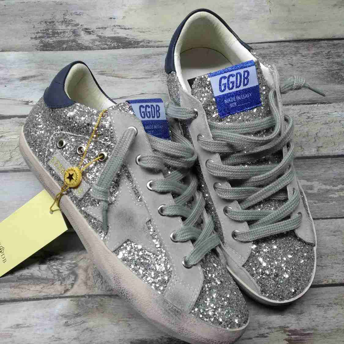 Golden Goose Superstar glitter grigio