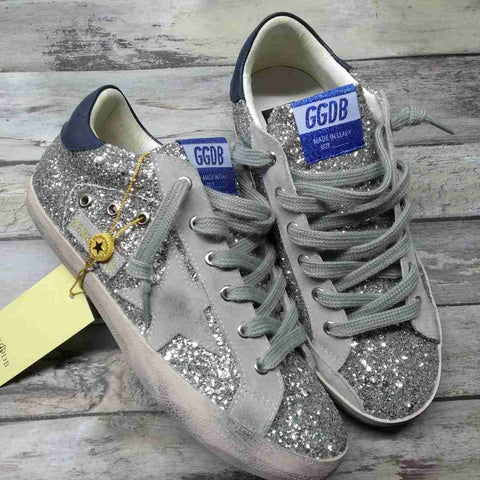Golden Goose Superstar glitter grigio