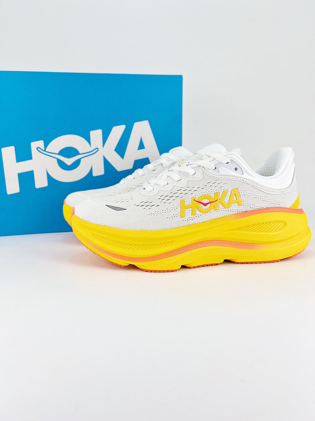 Hoka One Bondi 9 bianco giallo