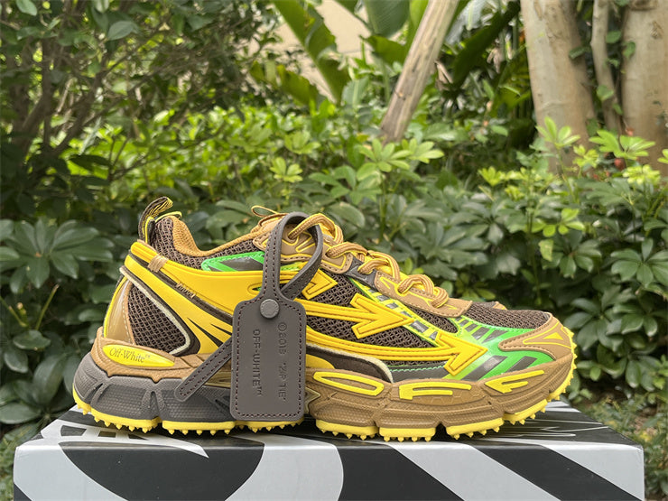 OFF-WHITE C/O VIRGIL ABLOH BE RIGHT BACK SNEAKER - BROWN YELLOW