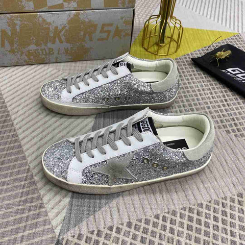 Golden Goose Superstar glitter grigio/bianco