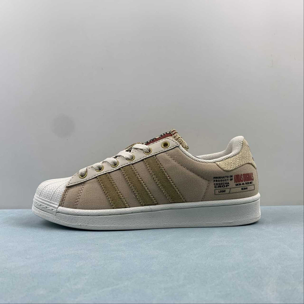 Adidas Originals Superstar canvas beige (modello destinato al mercato estero)
