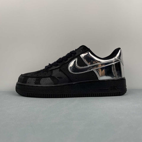 Nike Air Force 1 07 Low Black & Metallic Silver