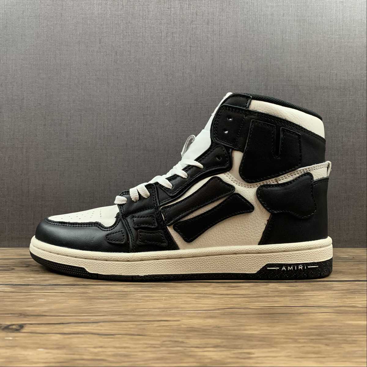 Amiri Skeleton Top High sneakers black white