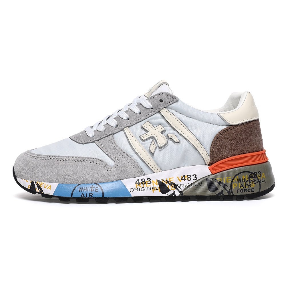 Premiata Lander sneakers suede grey brown - VIBES MILANO