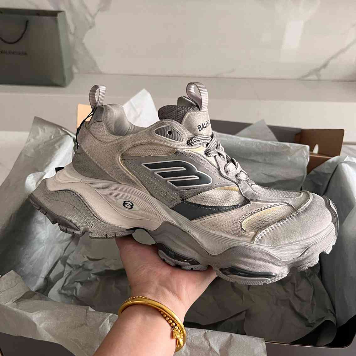 Balenciaga Sneakers Cargo bianco/grigio