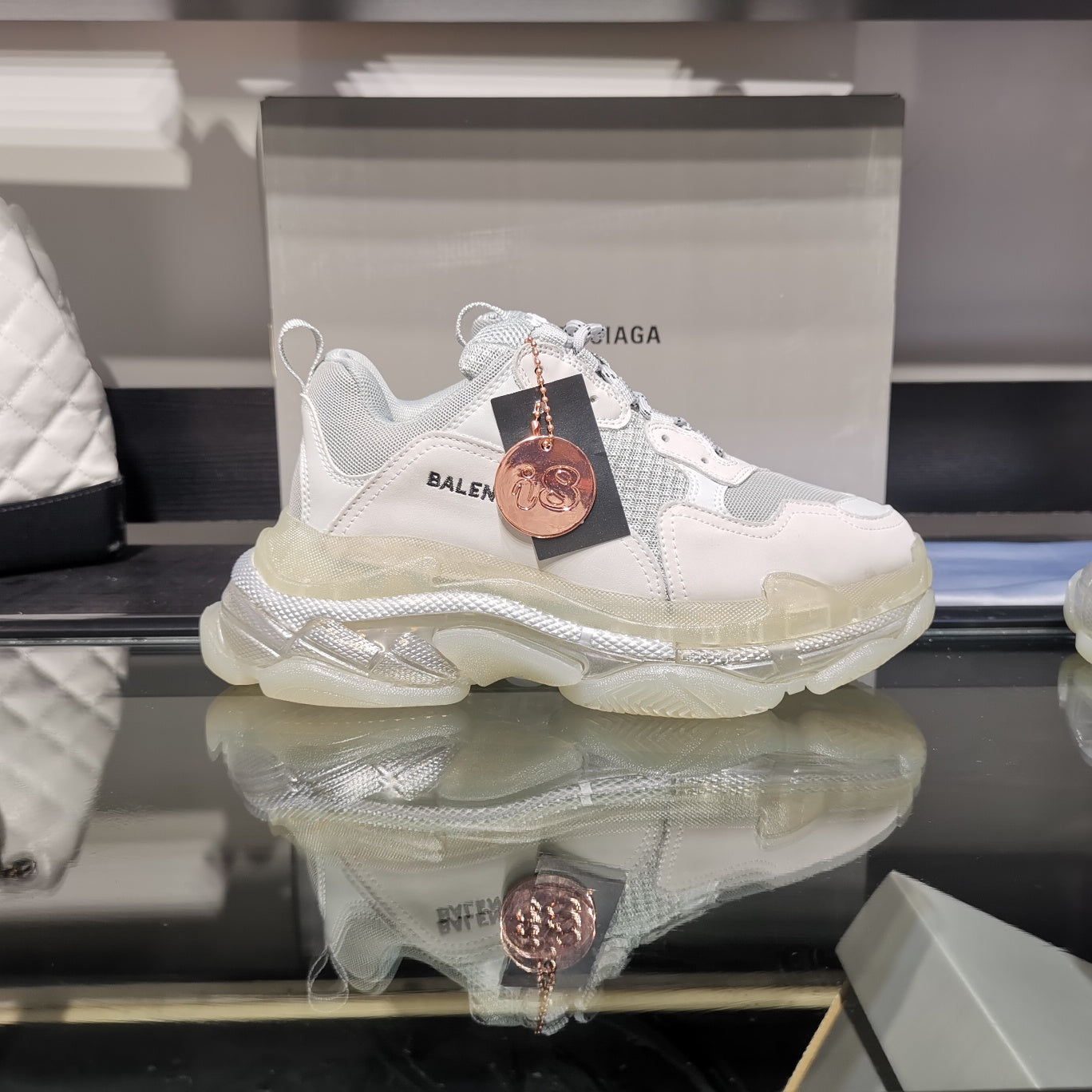 Balenciaga Triple S sneakers white transparent bottom