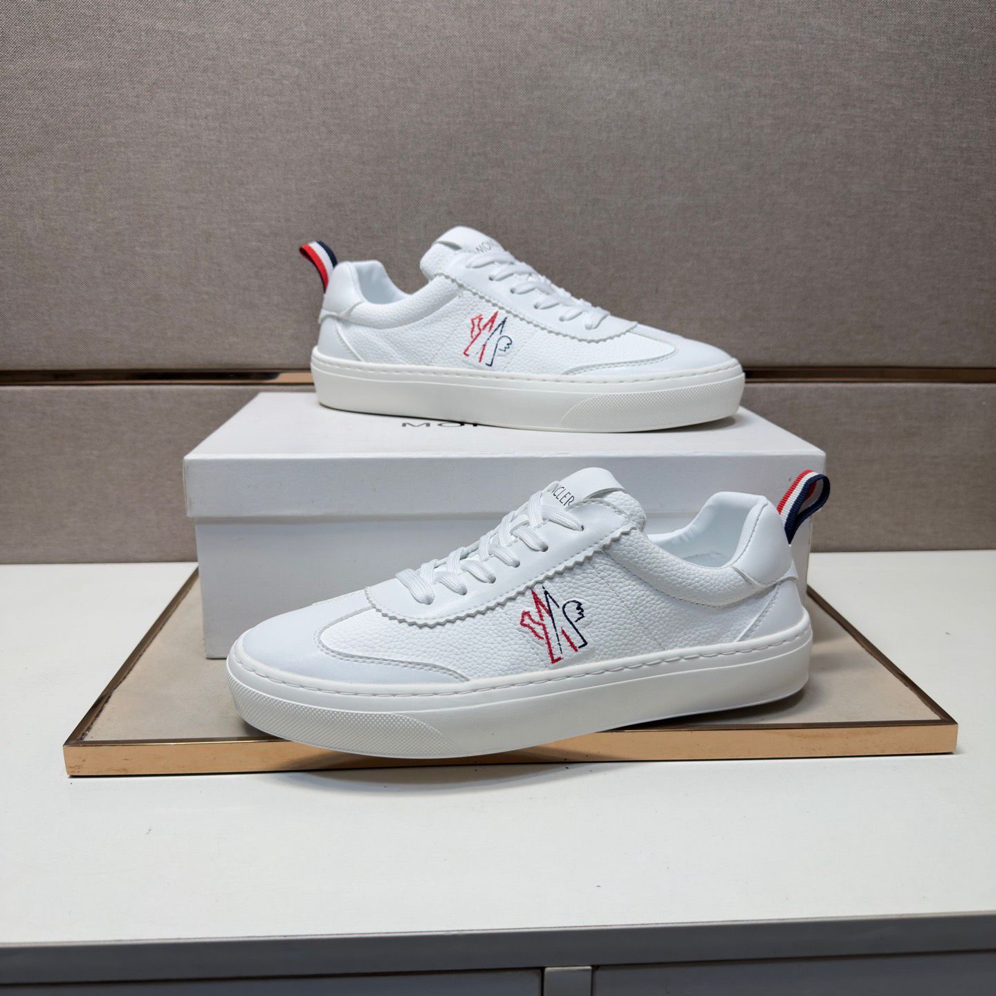 Moncler unisex white sneakers