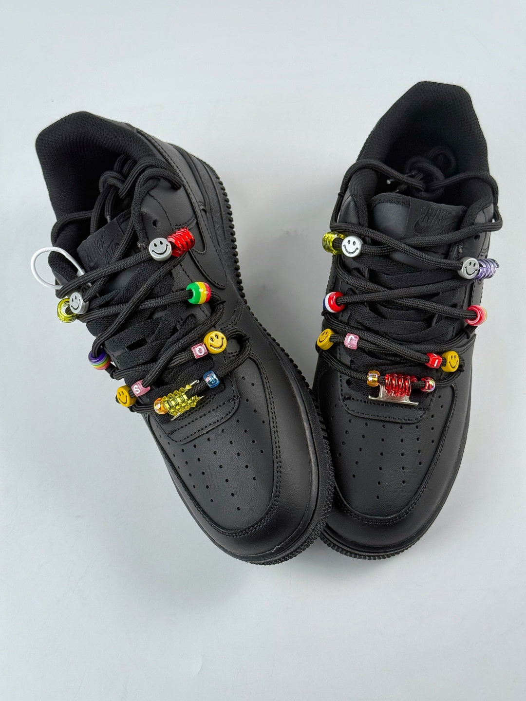 Nike Air Force 1 '07 Low Triple Black "Candy Style" Custom