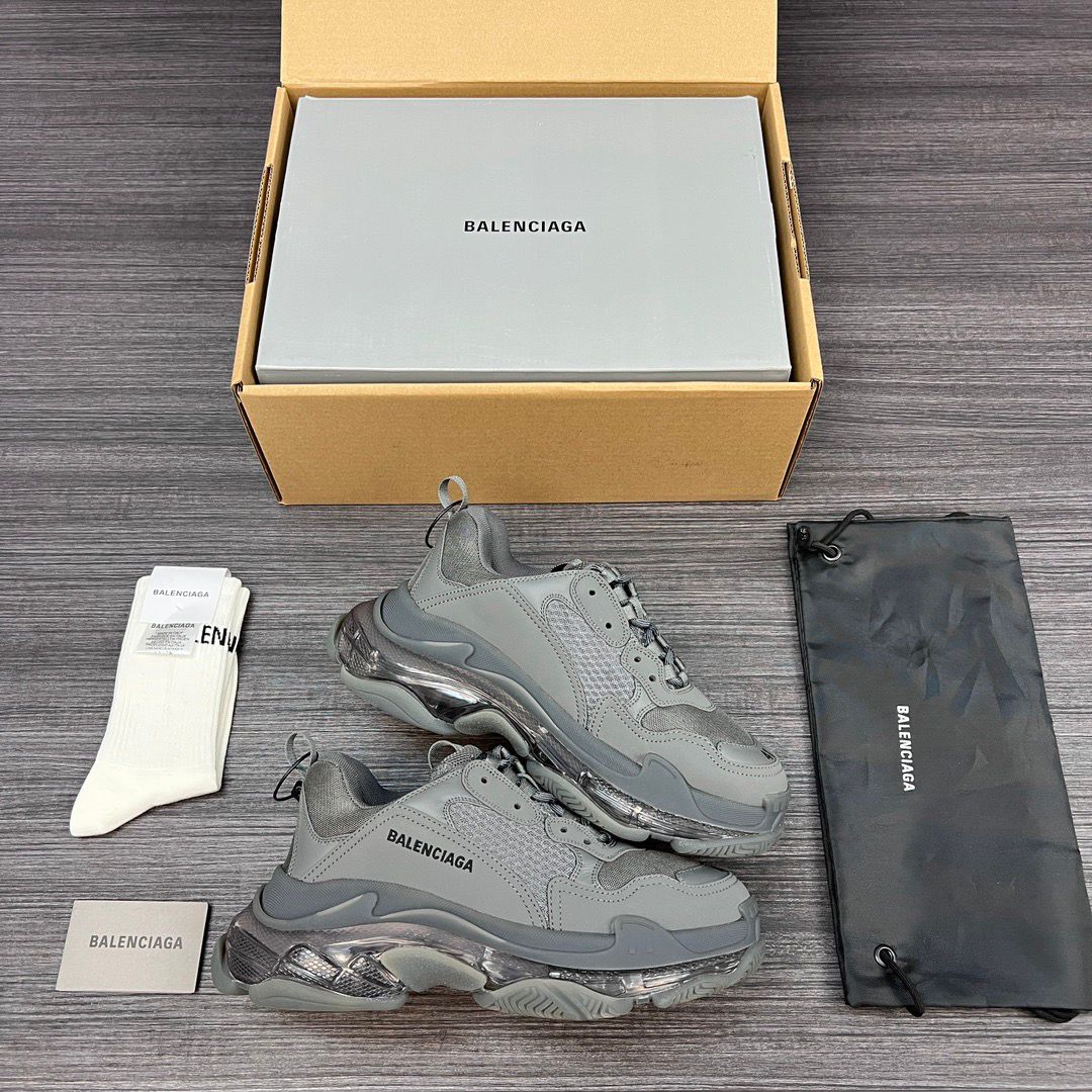 Balenciaga Triple S sneakers white transparent bottom