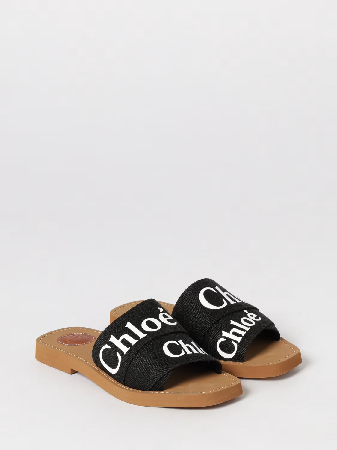 Chloé Woody Sandals Canvas neri