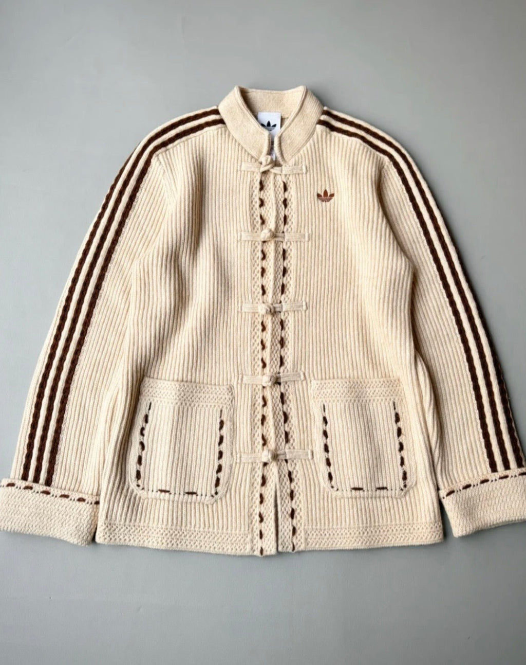 Adidas Originals Chinese New Year Knit Jacket beige chiaro - VIBES MILANO
