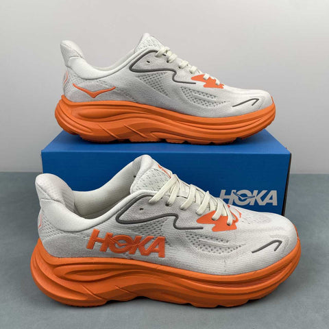 Hoka One Clifton 10 bianco arancio