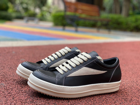 Rick Owens DRKSHDW Hollywood Sneakers in pelle con inserto beige
