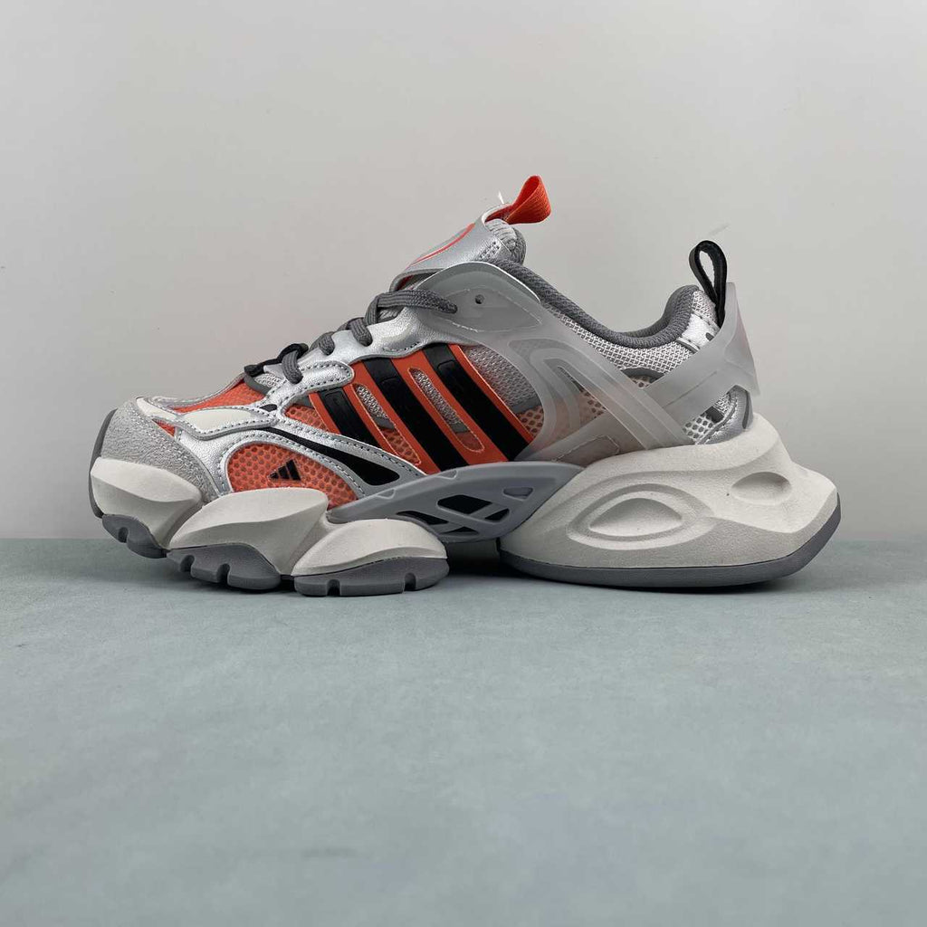 Adidas XLG Runner Deluxe sneakers silver orange black - VIBES MILANO