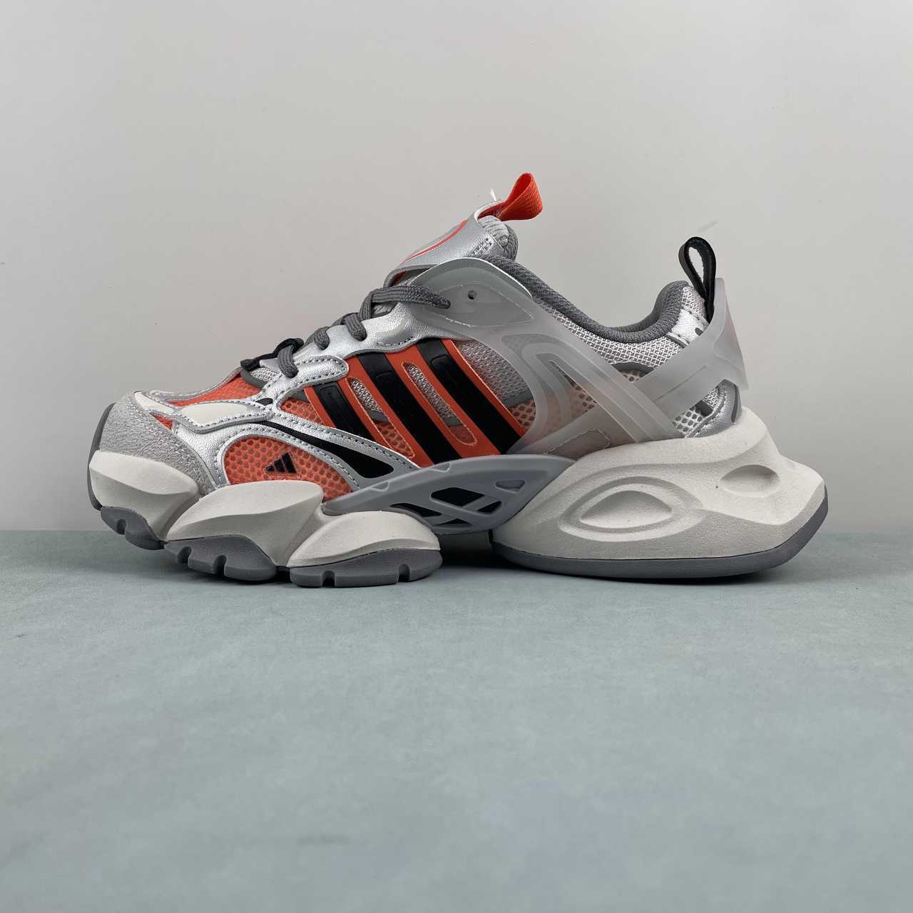 Adidas XLG Runner Deluxe sneakers silver orange black