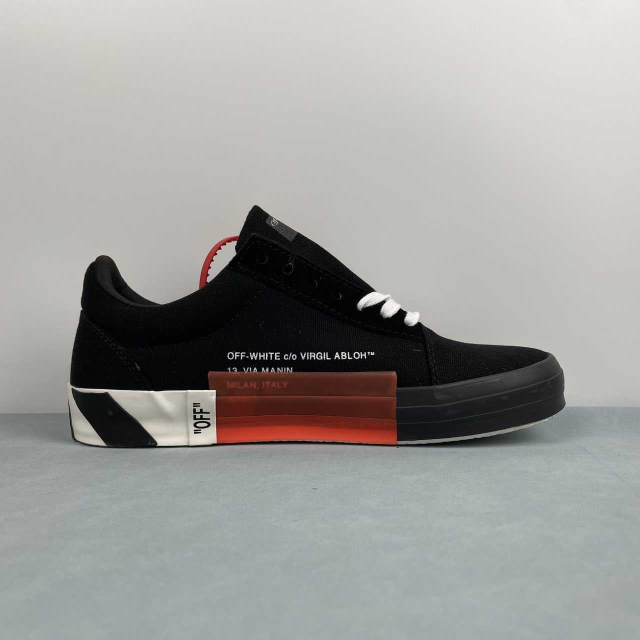 Off-White Vulcanized Low tela nero Virgil Abloh