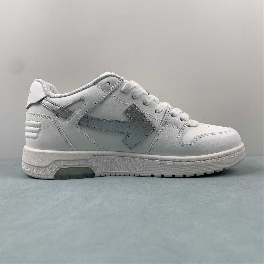 Off- White OOO Out Of Office sneakers Low Tops Bianco argento