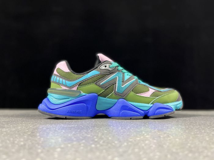 New Balance NB 9060 Warped Rare Olive Teal Pink