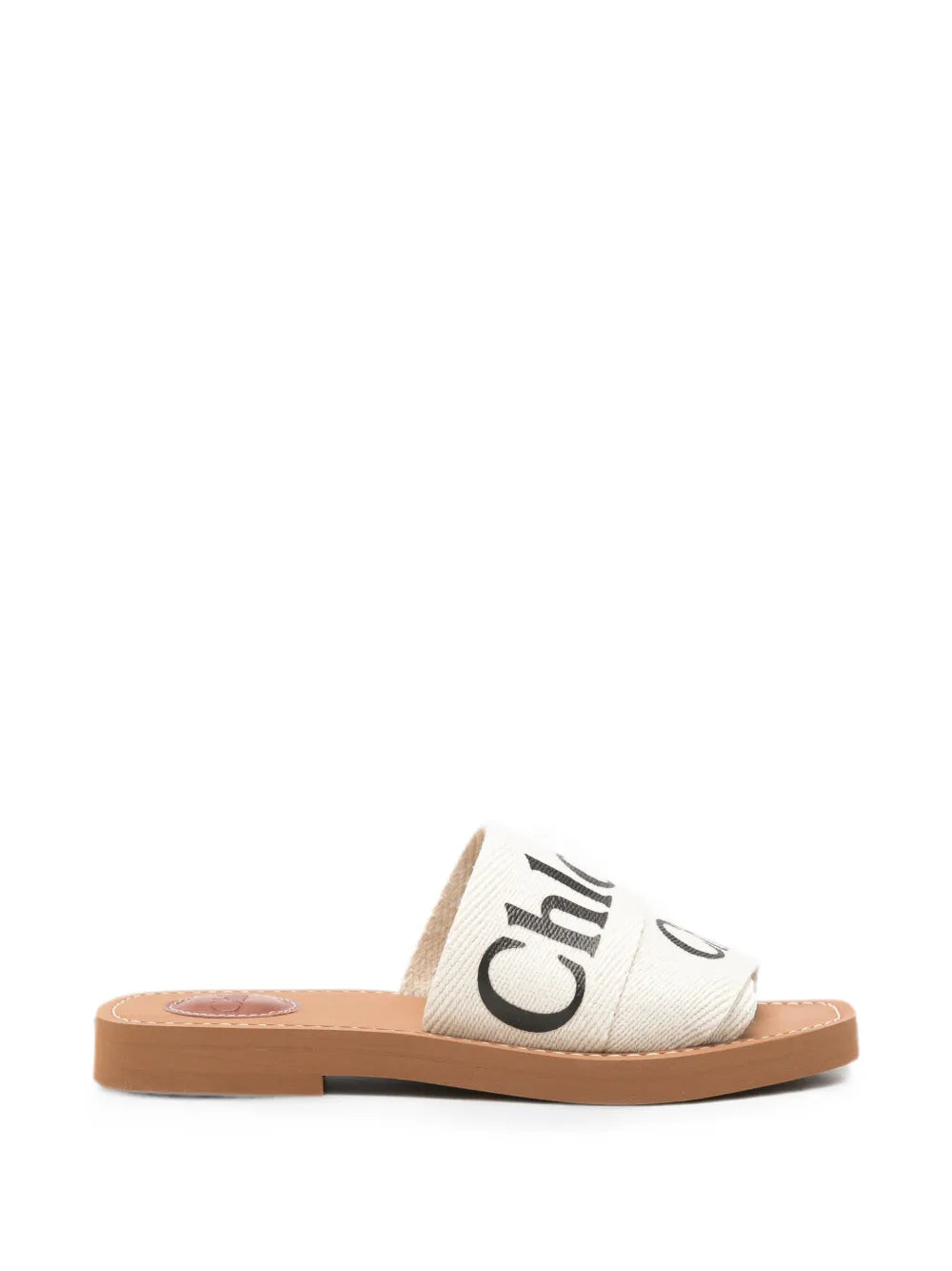 Chloé Woody Sandals Canvas bianchi