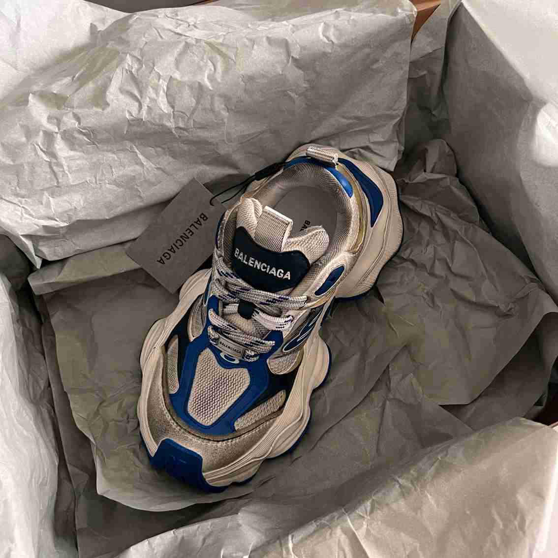 Balenciaga Sneakers Cargo bianco/blu