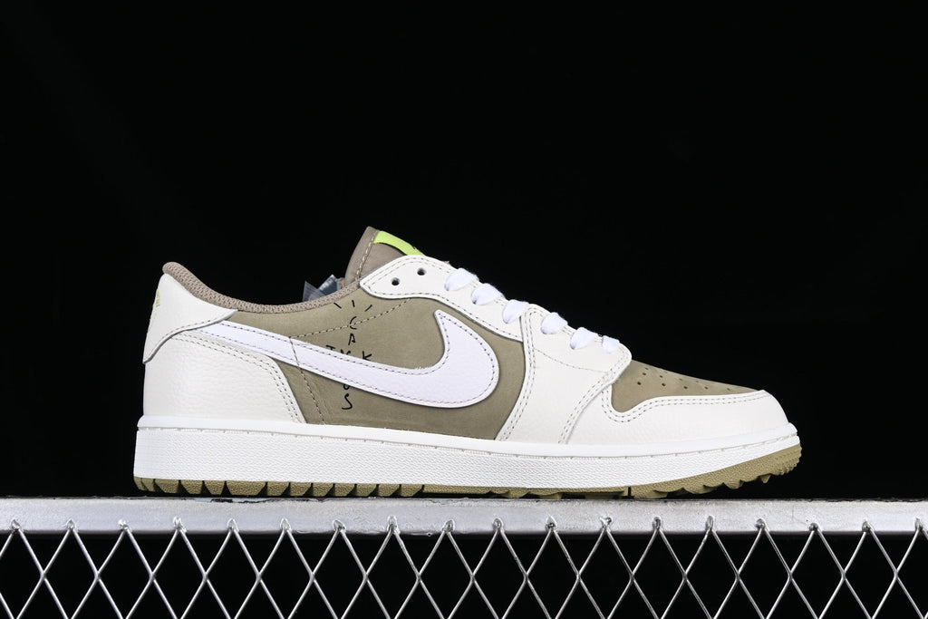 Travis Scott x Air Jordan 1 Retro Low Golf Neutral Olive - VIBES MILANO
