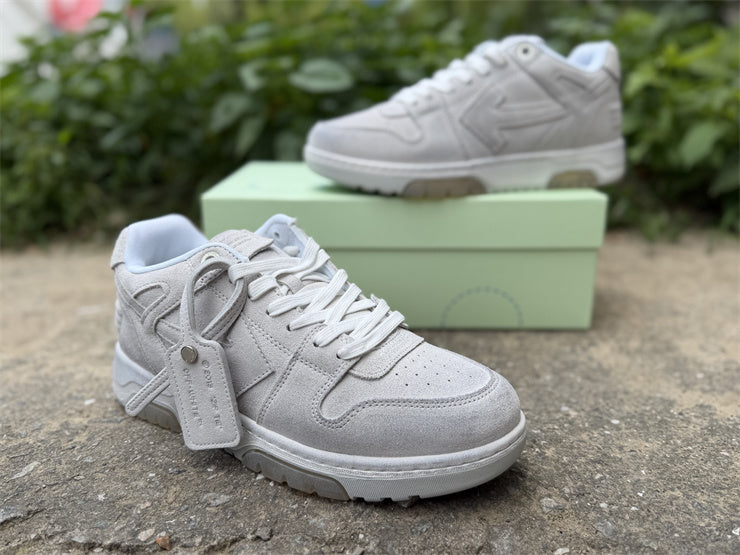 Off-White "Out Of Office" in Scamosciato Light Grey