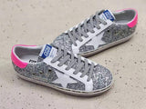 Golden Goose Superstar glitter grigio/rosa