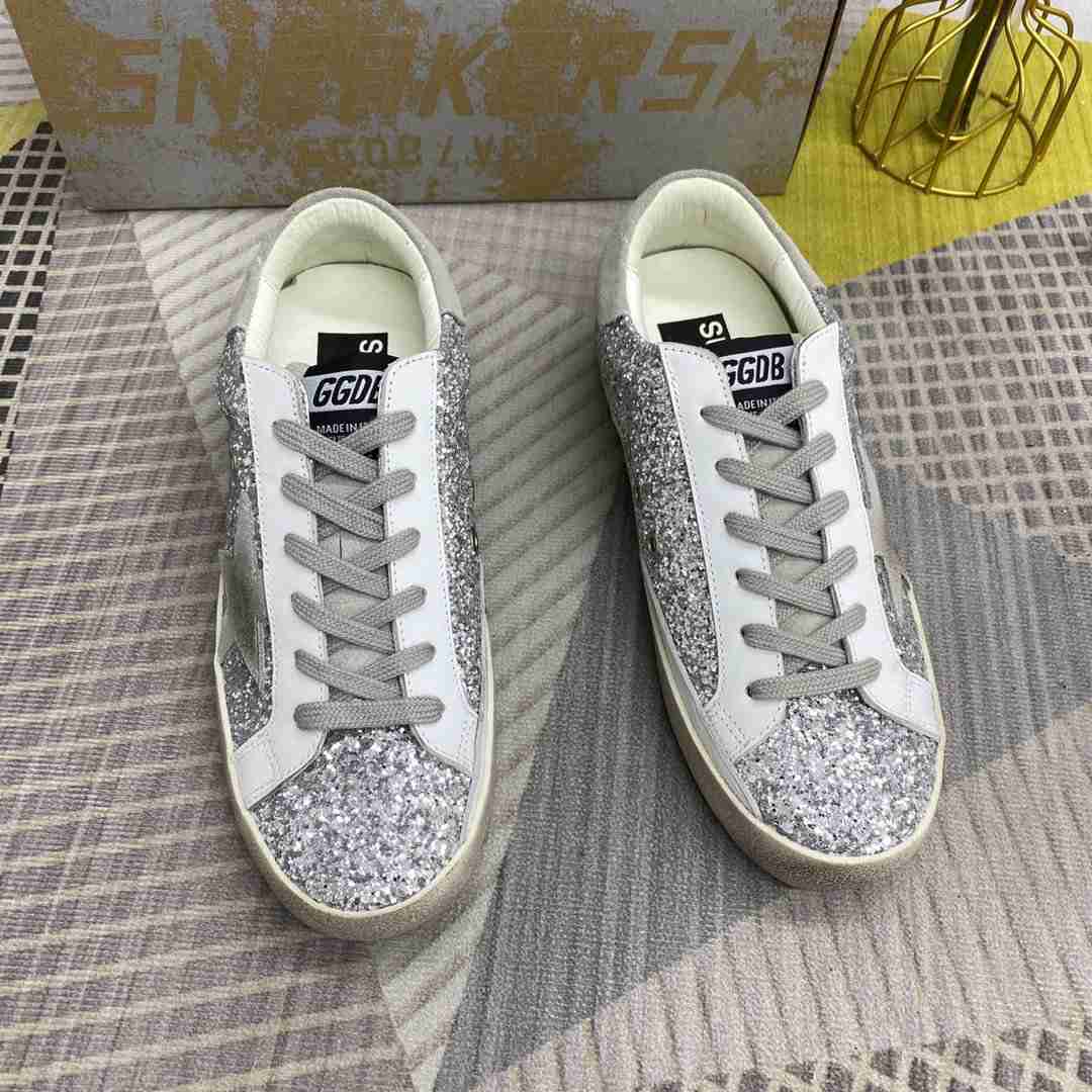 Golden Goose Superstar glitter grigio/bianco