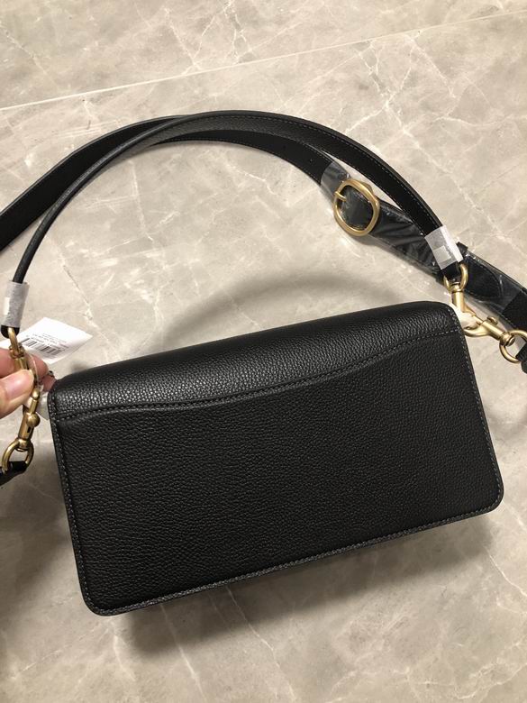 Borsa in pelle Coach nero con tracolla