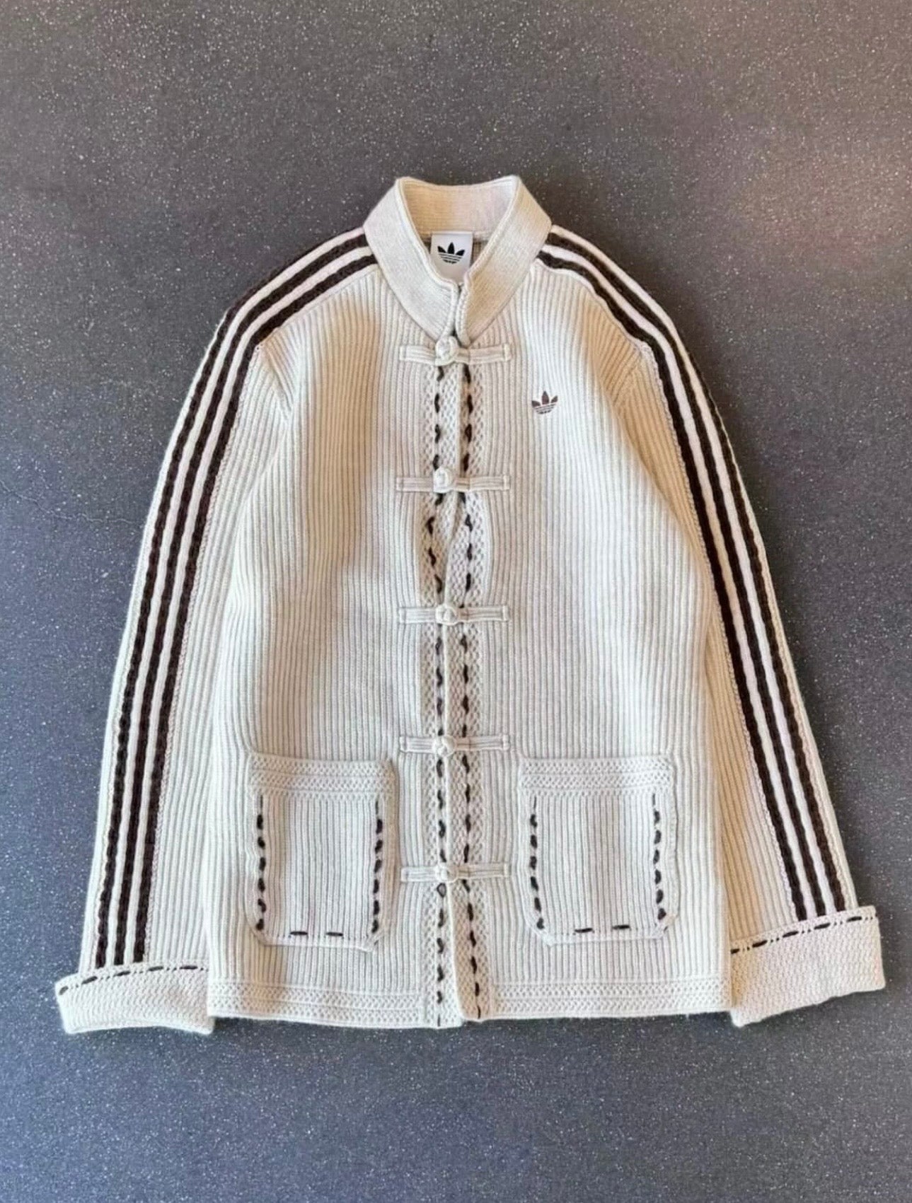 Adidas Originals Chinese New Year Knit Jacket beige chiaro - VIBES MILANO
