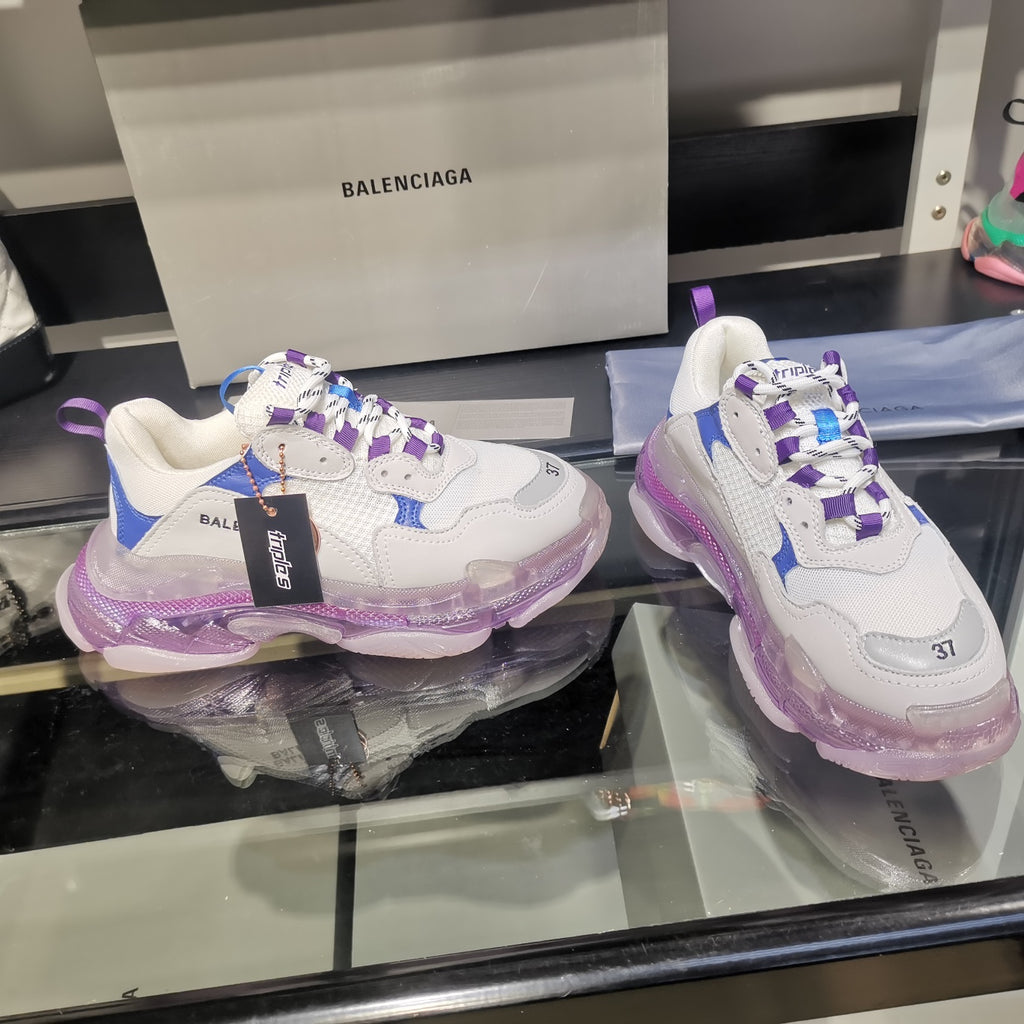 Balenciaga Triple S sneakers white transparent bottom
