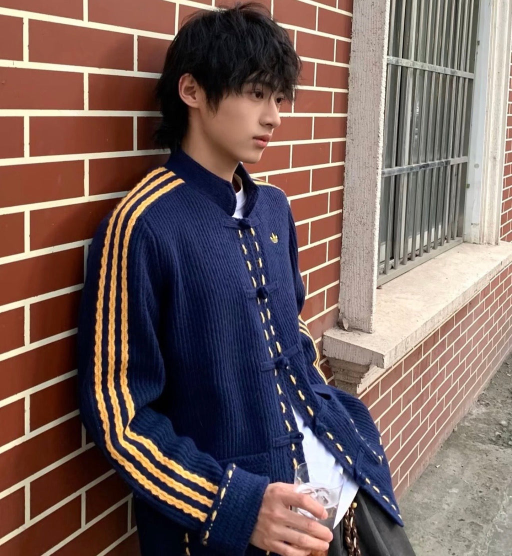Adidas Originals Chinese New Year Knit Jacket blue - VIBES MILANO