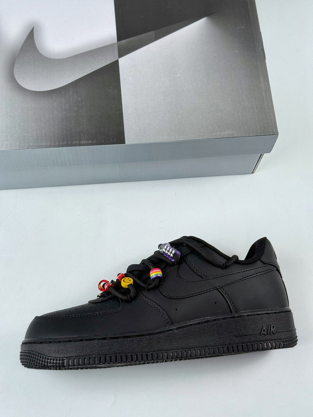 Nike Air Force 1 '07 Low Triple Black "Candy Style" Custom
