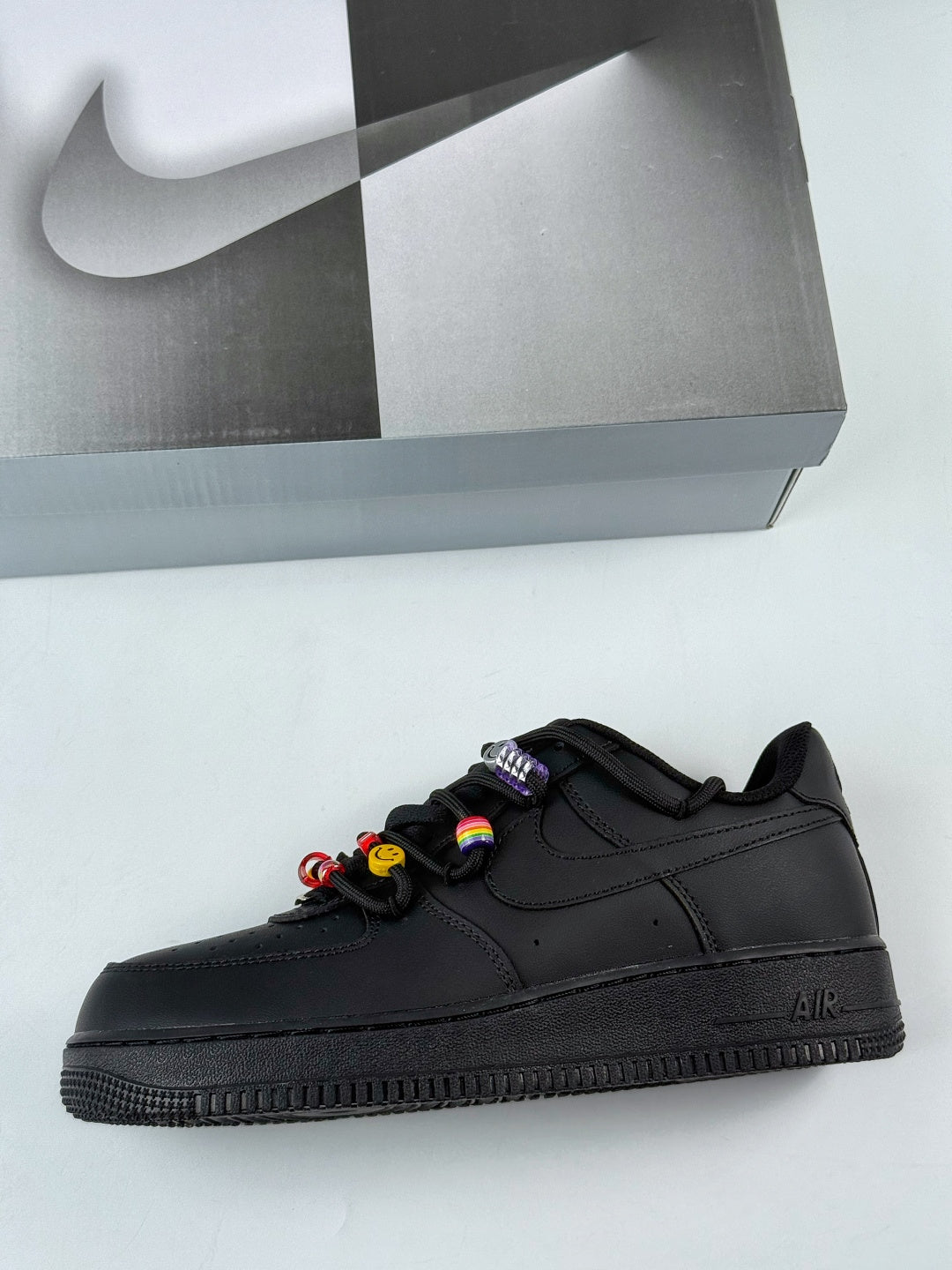 Nike Air Force 1 '07 Low Triple Black "Candy Style" Custom