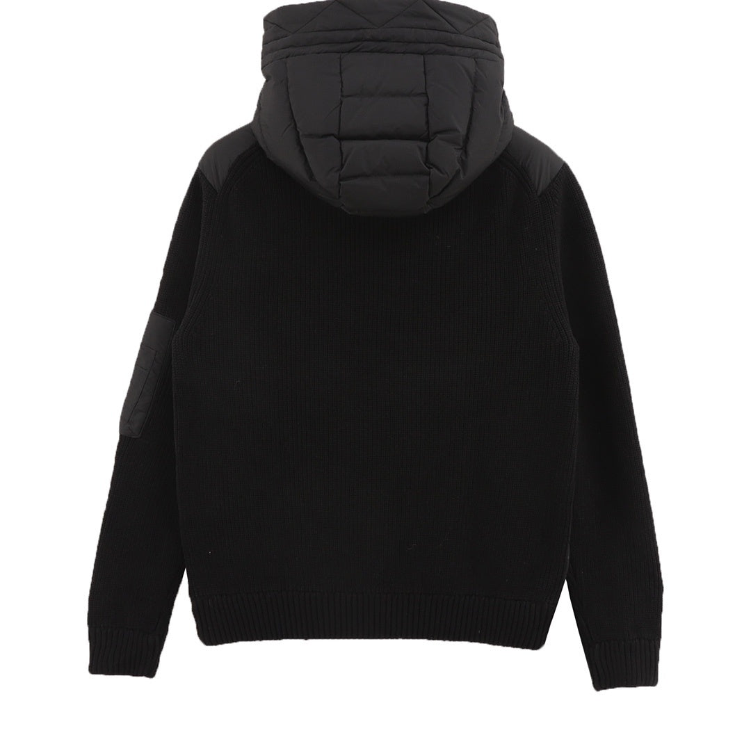 Cardigan Moncler in nylon e misto lana