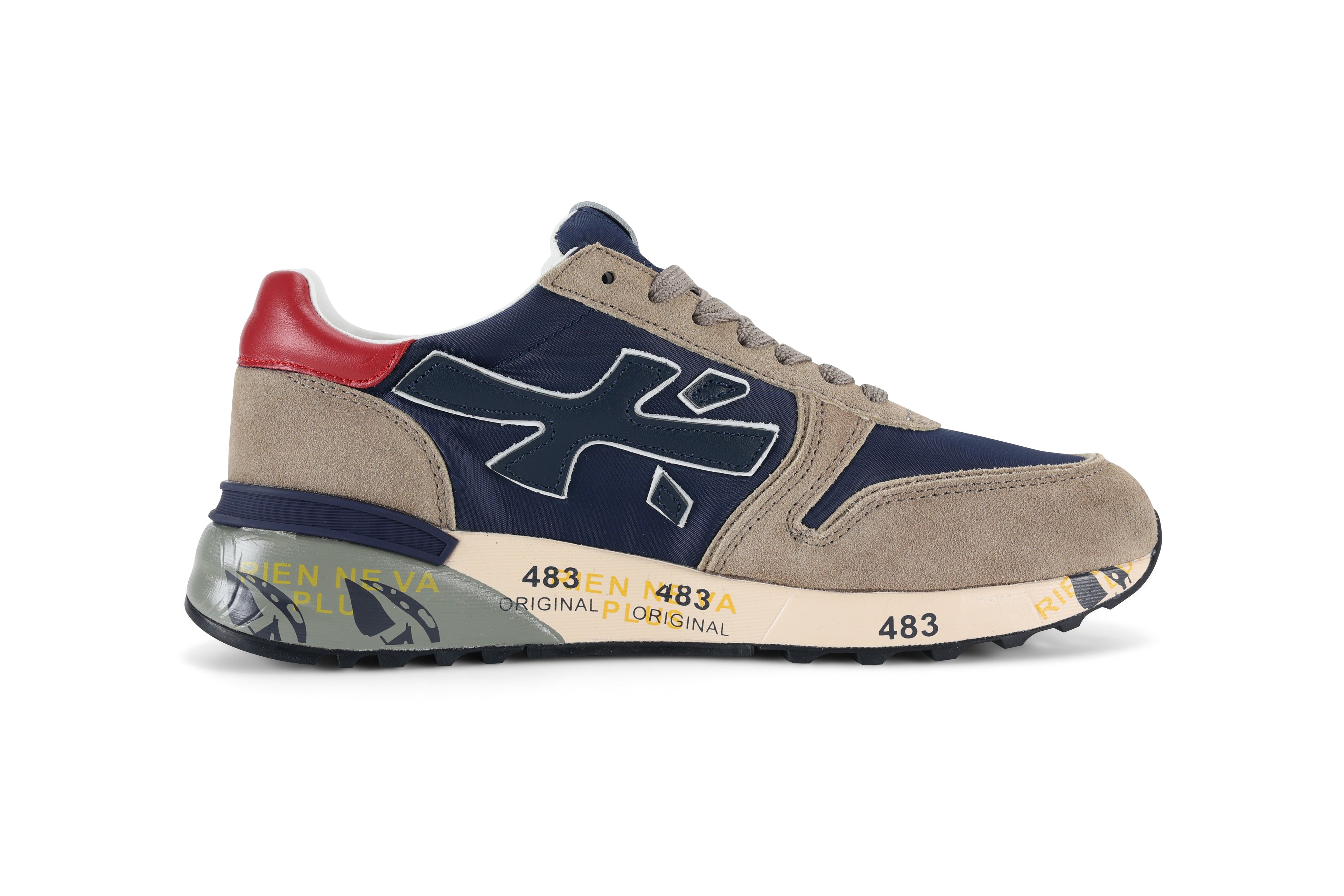 Premiata Mick sneakers suede beige blue
