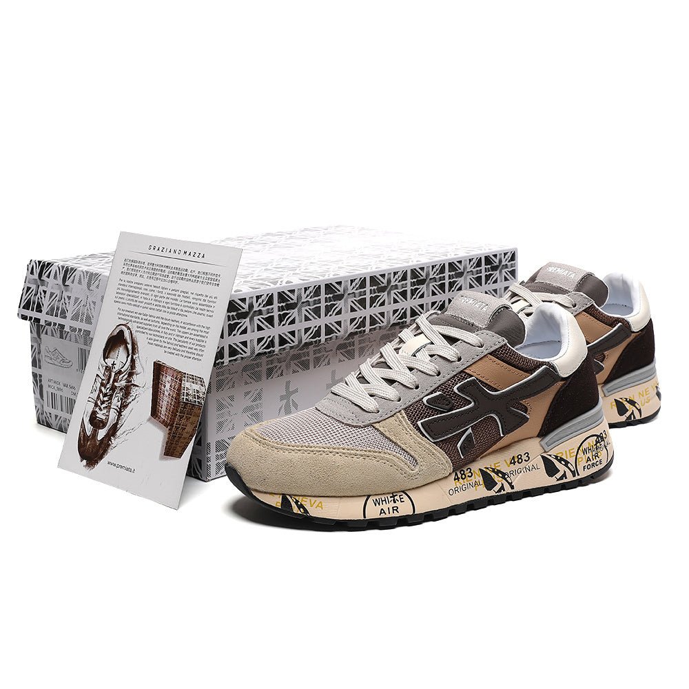 Premiata Mick sneakers beige marrone nero - VIBES MILANO