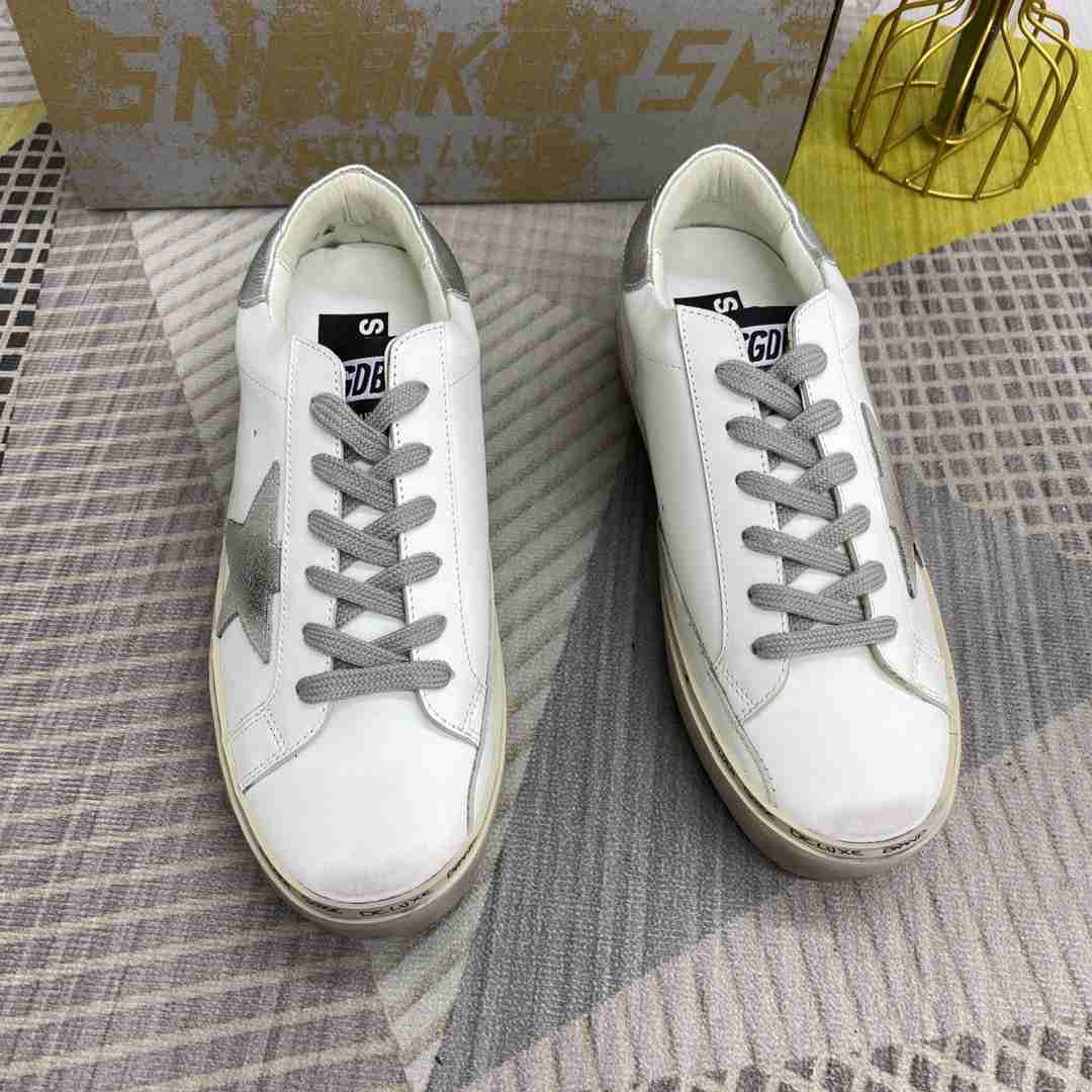 Golden Goose Hi STAR platform bianco e inserti grigi