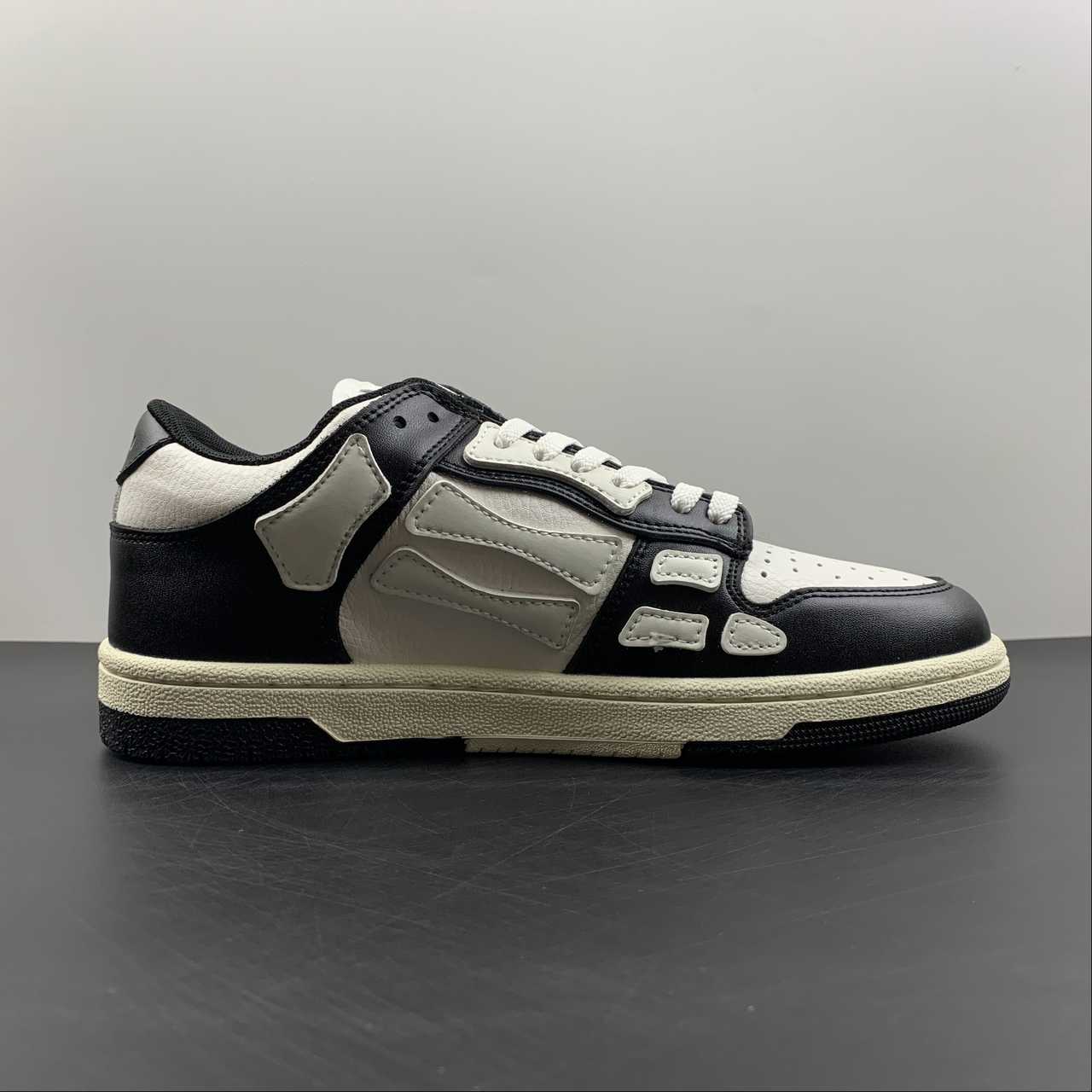 Amiri Skeleton Top Low bianco nero