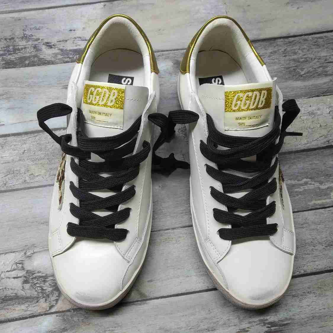 Golden Goose Superstar bianco e animalier
