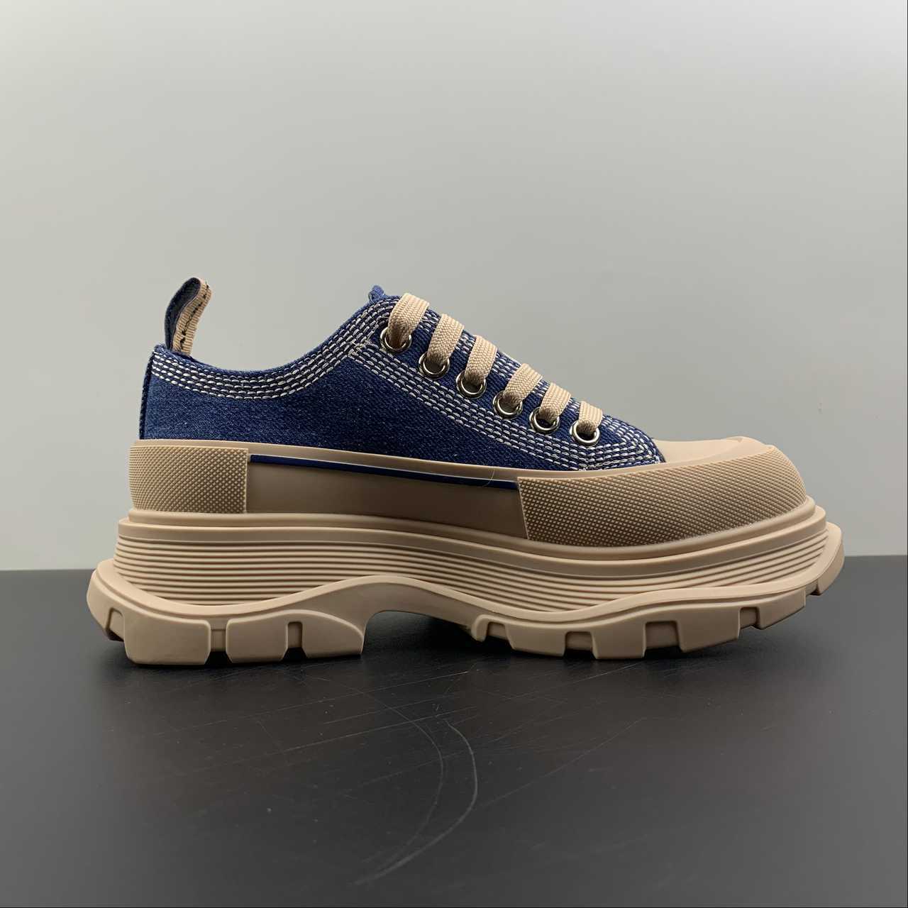 Alexander McQueen Tread Slick Cream Canvas sneakers