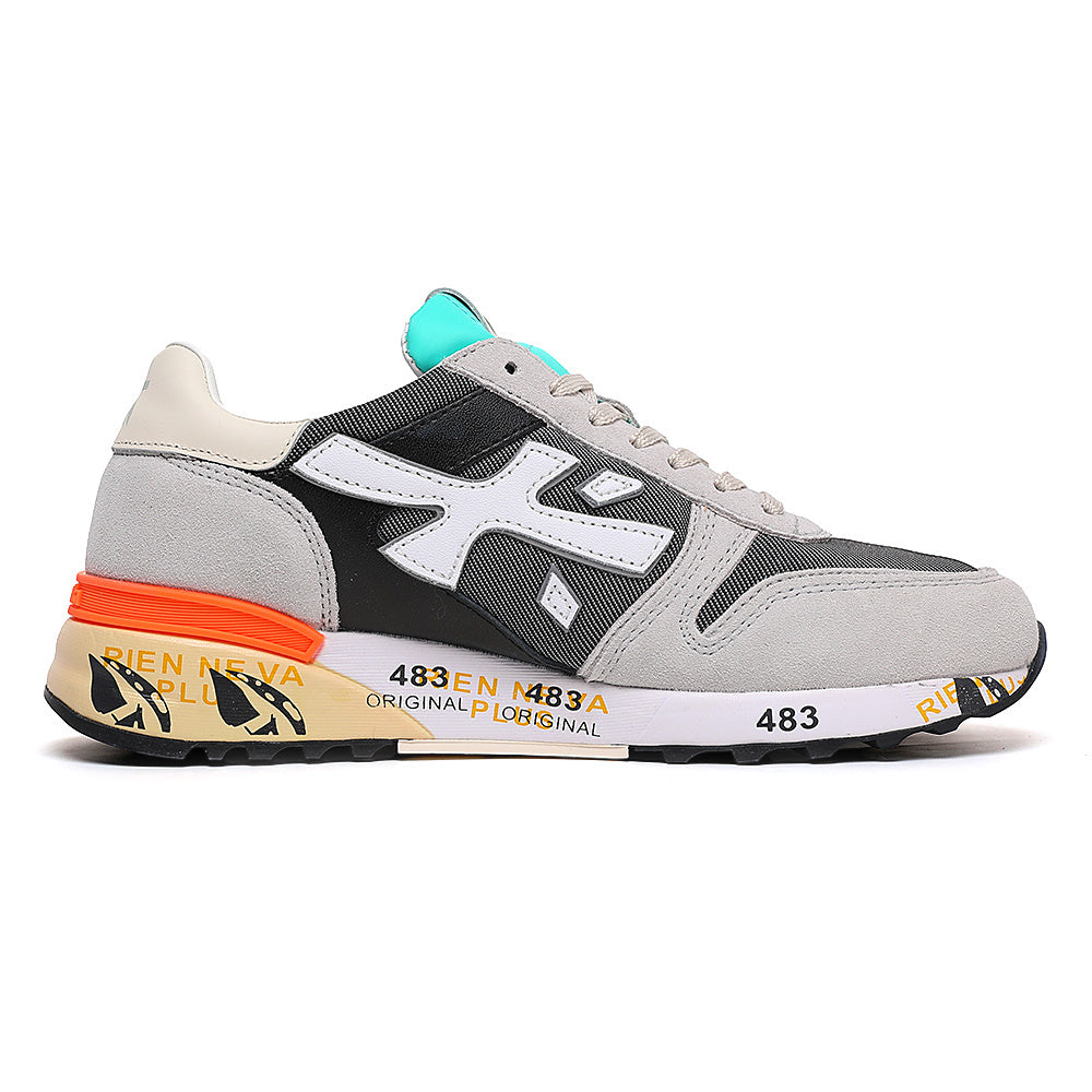Premiata Mick sneakers suede grey orange