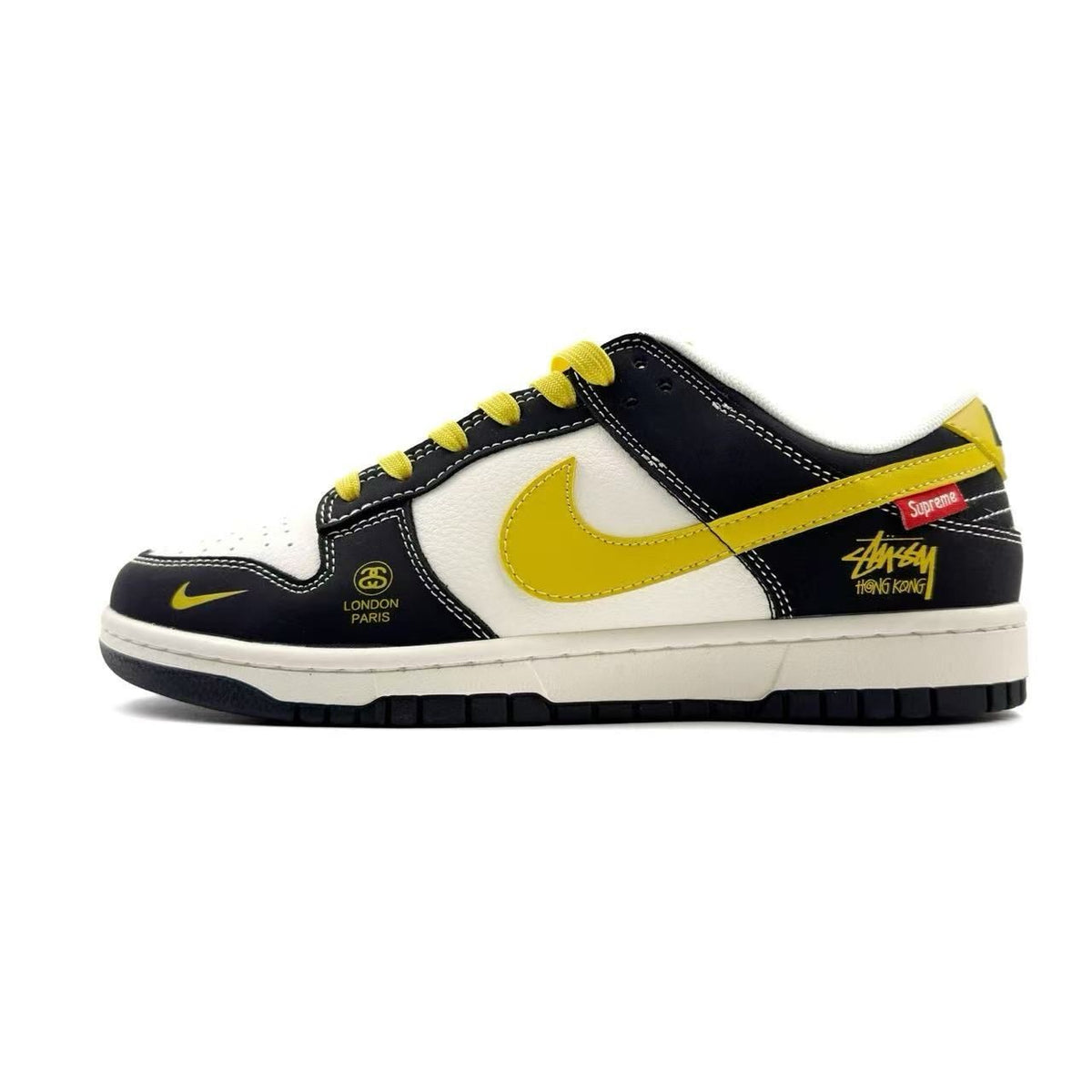 Nike Dunk Low Supreme-Stussy Black Yellow | Sneakers Iconiche Rétro e Streetwear