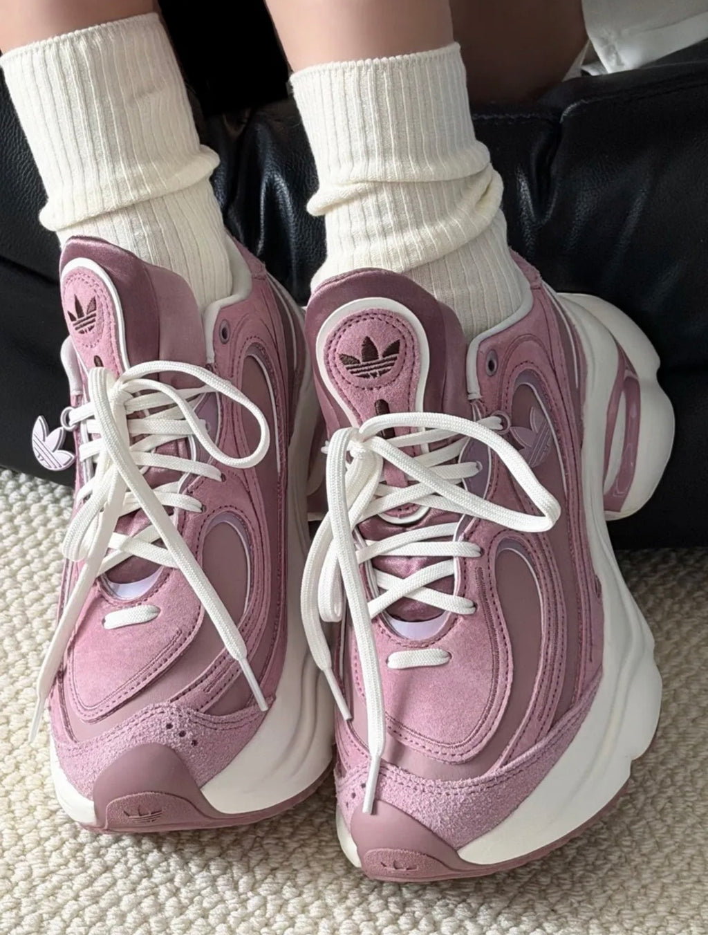 Adidas Originals Ozvenuz CNY Chunky Platform Magic Mauve Off White