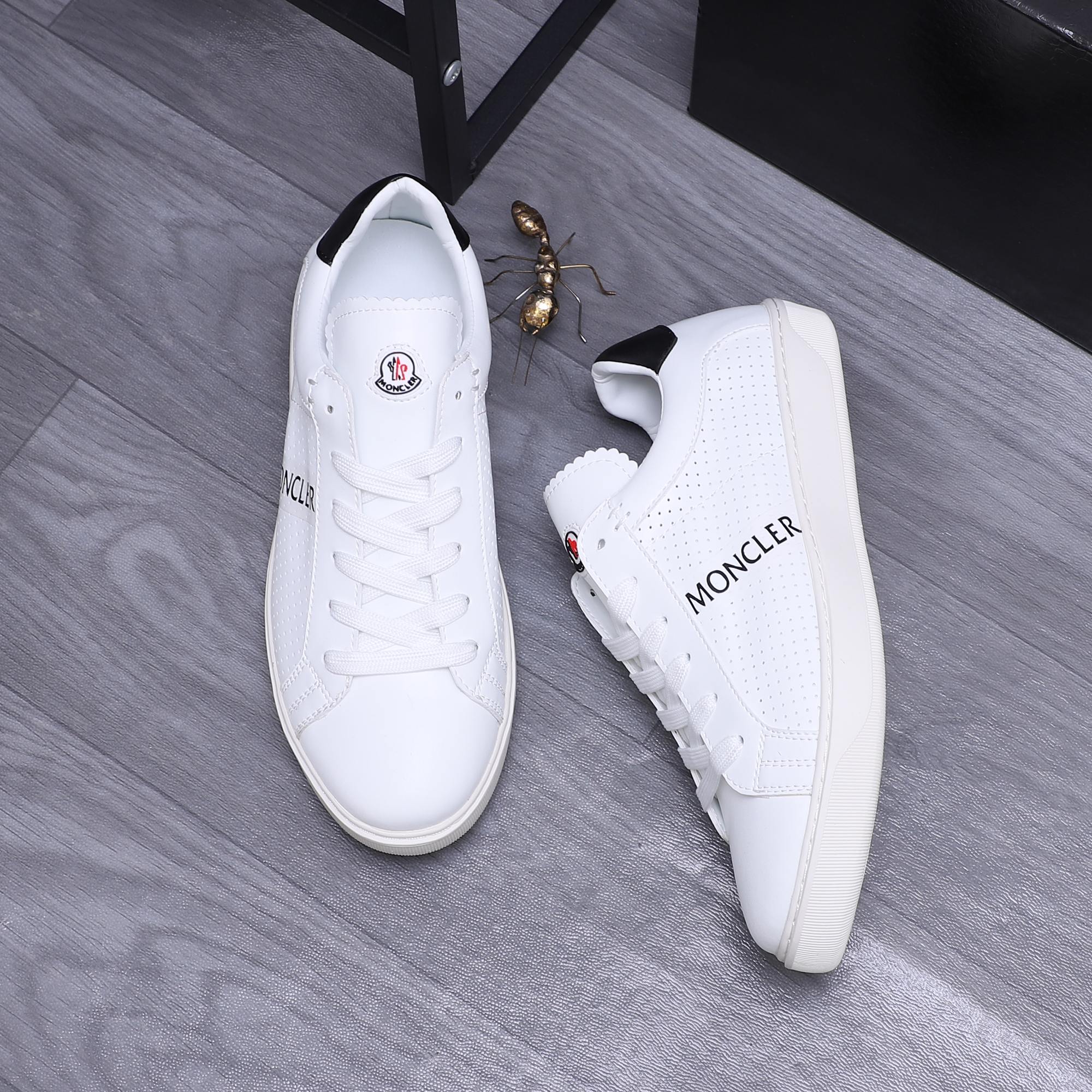 Moncler unisex white sneakers