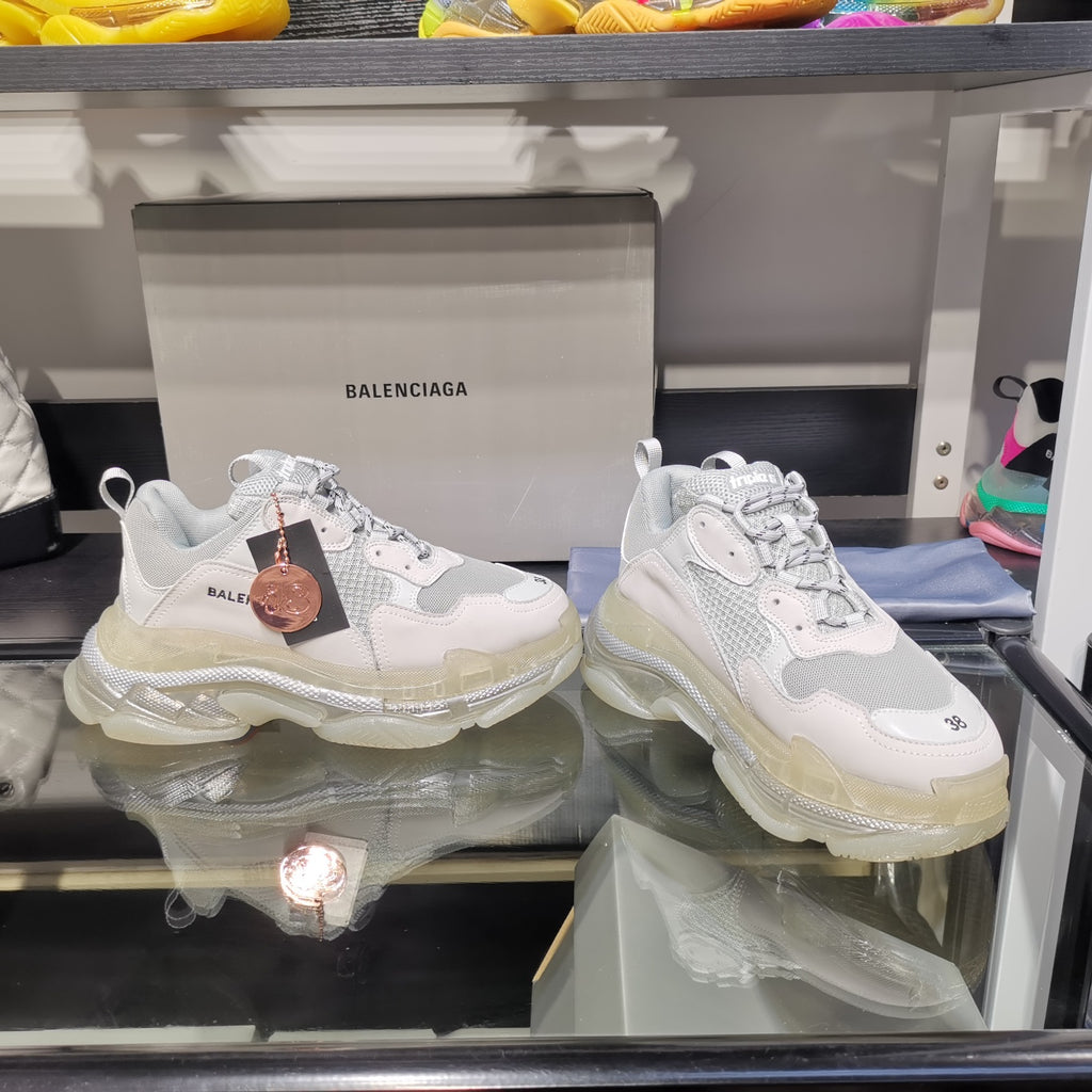 Balenciaga Triple S sneakers white transparent bottom
