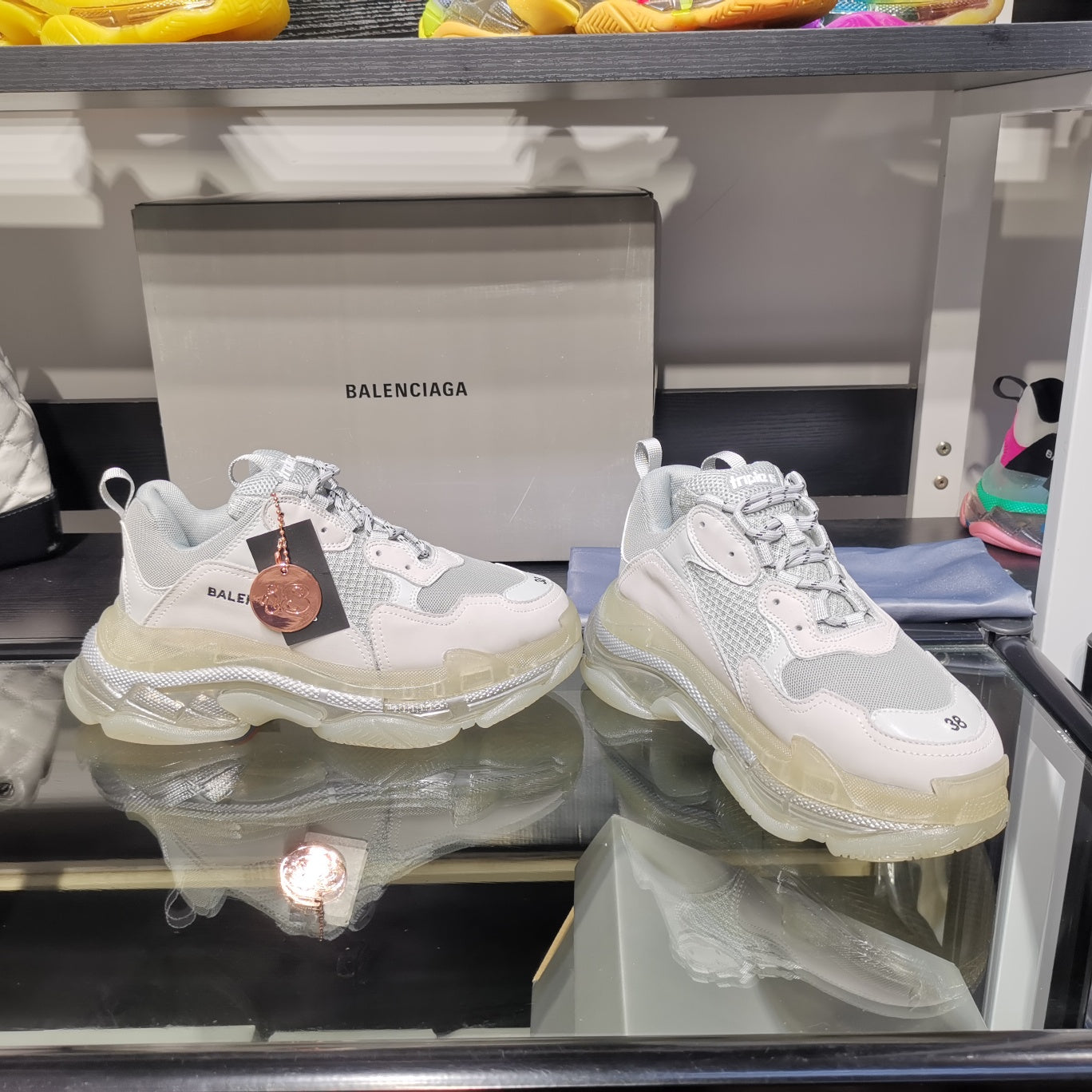 Balenciaga Triple S sneakers white transparent bottom