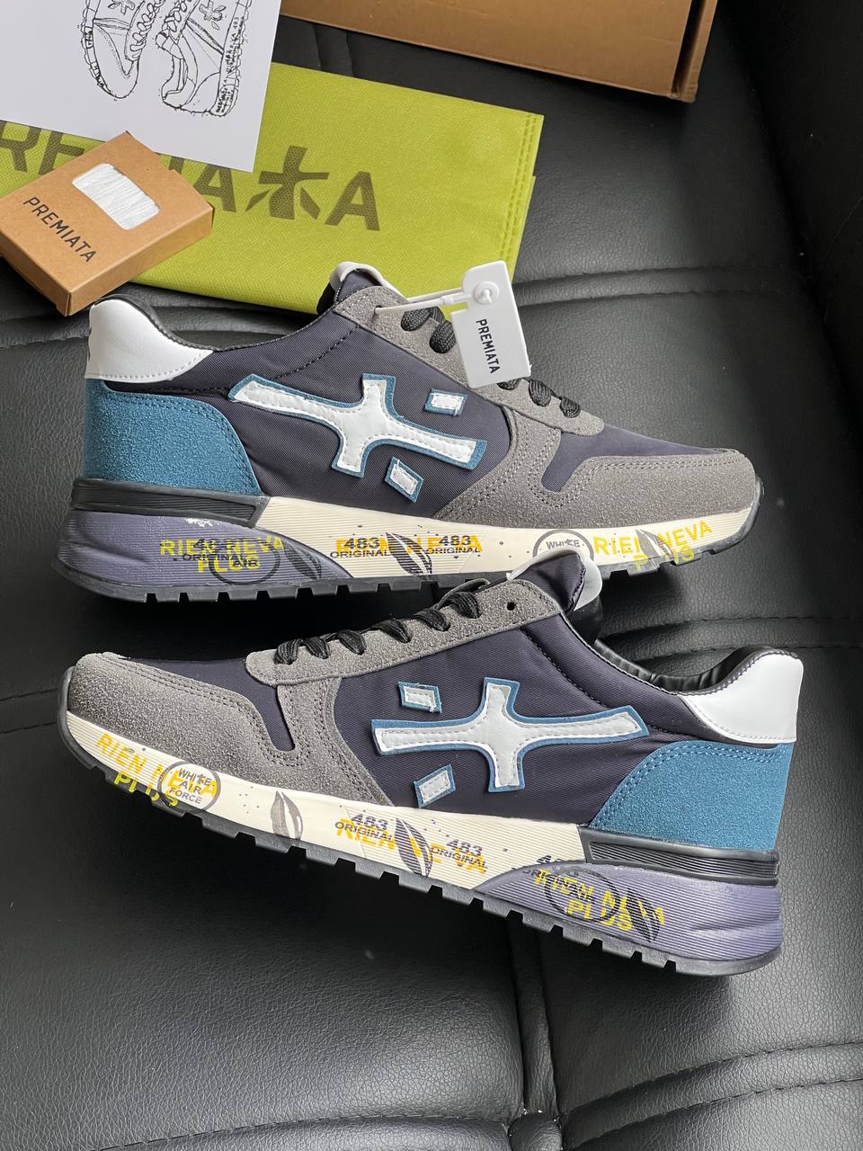Premiata Mick sneakers blue grigio